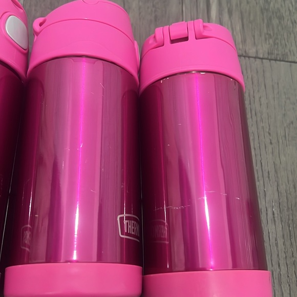 Bundle of thermos stainless steel insulated kids drinking cups with straws - Picture 2 of 8